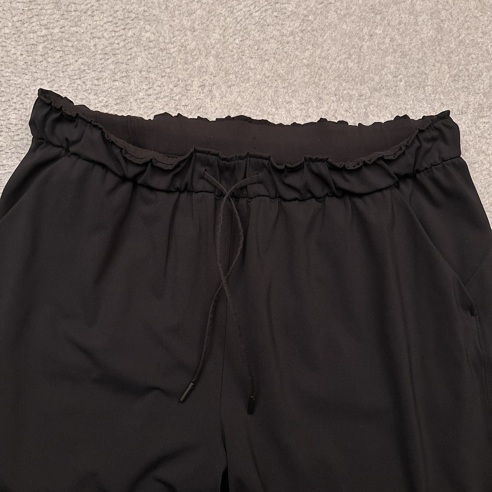 Lululemon Keep Moving Joggers Womens 14 Black Stretch Drawstring Gym W5CV4S - Picture 2 of 10